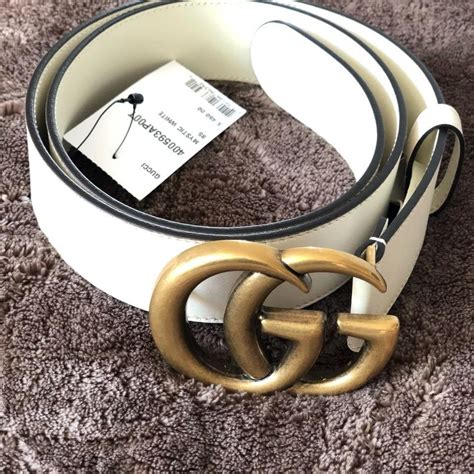 authentic white gucci belt|authentic gucci belt brand new.